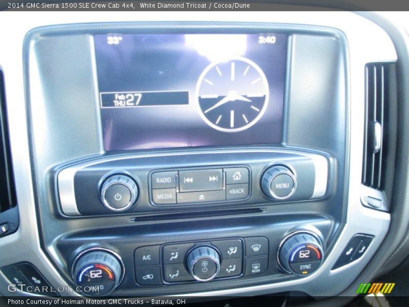 White Diamond Tricoat / Cocoa/Dune 2014 GMC Sierra 1500 SLE Crew Cab 4x4