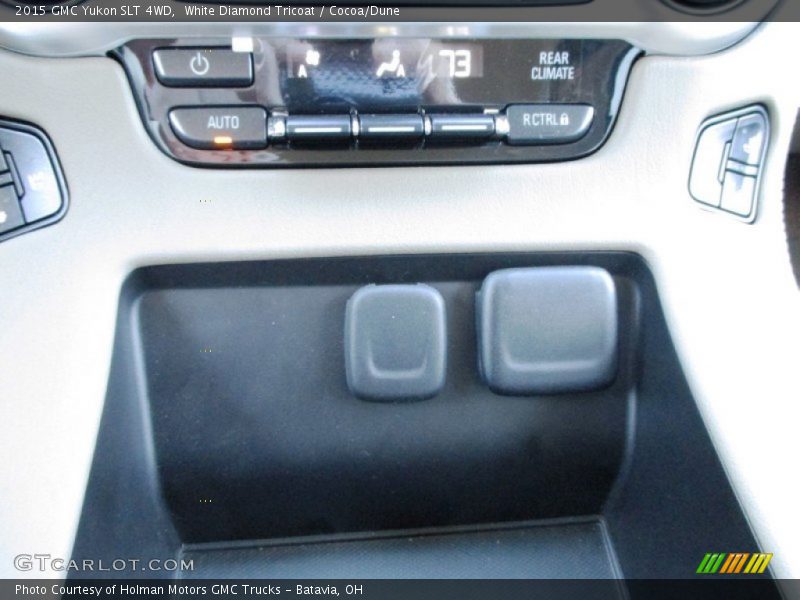 White Diamond Tricoat / Cocoa/Dune 2015 GMC Yukon SLT 4WD