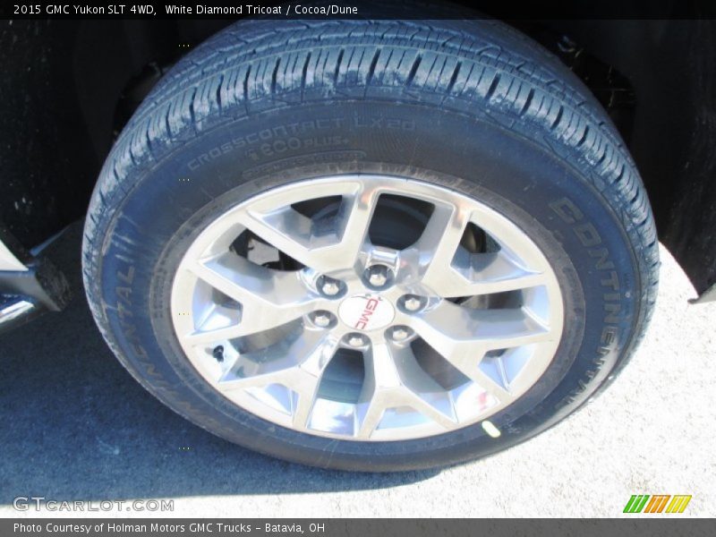 White Diamond Tricoat / Cocoa/Dune 2015 GMC Yukon SLT 4WD