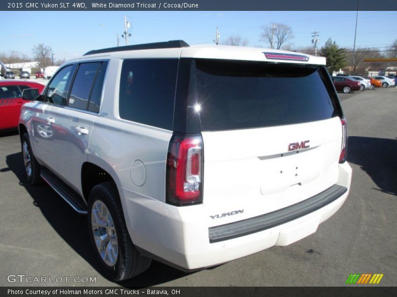 White Diamond Tricoat / Cocoa/Dune 2015 GMC Yukon SLT 4WD