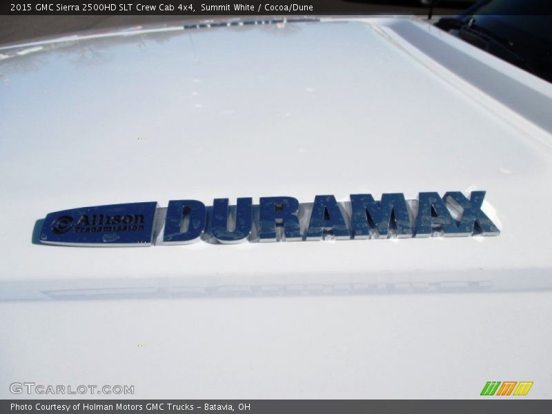 Summit White / Cocoa/Dune 2015 GMC Sierra 2500HD SLT Crew Cab 4x4
