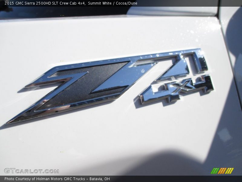 Summit White / Cocoa/Dune 2015 GMC Sierra 2500HD SLT Crew Cab 4x4