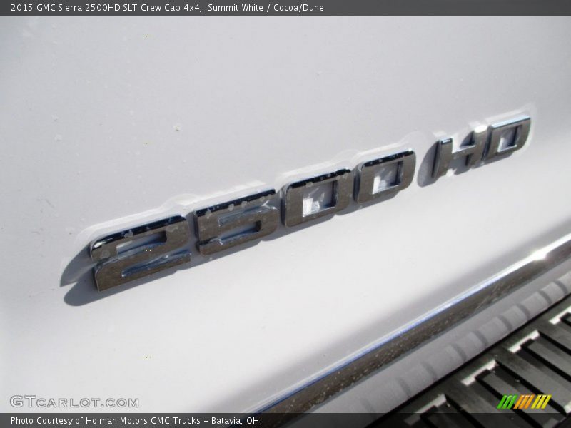 Summit White / Cocoa/Dune 2015 GMC Sierra 2500HD SLT Crew Cab 4x4