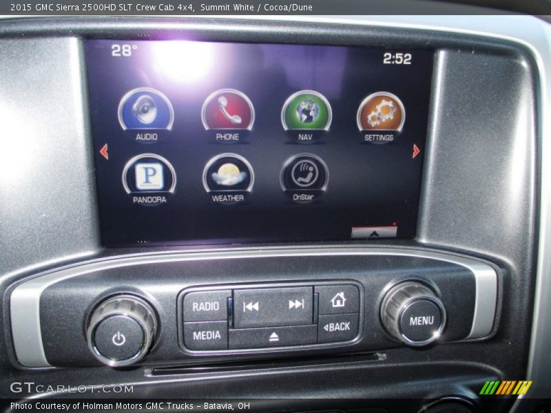 Summit White / Cocoa/Dune 2015 GMC Sierra 2500HD SLT Crew Cab 4x4