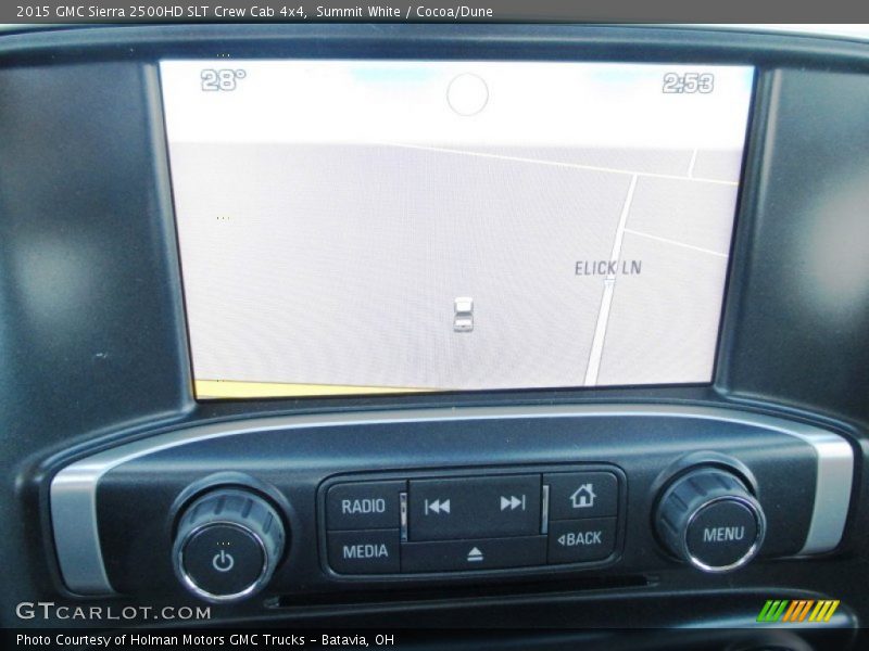 Summit White / Cocoa/Dune 2015 GMC Sierra 2500HD SLT Crew Cab 4x4