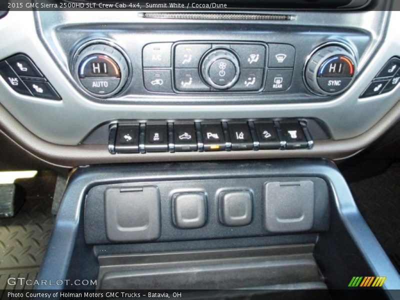 Summit White / Cocoa/Dune 2015 GMC Sierra 2500HD SLT Crew Cab 4x4