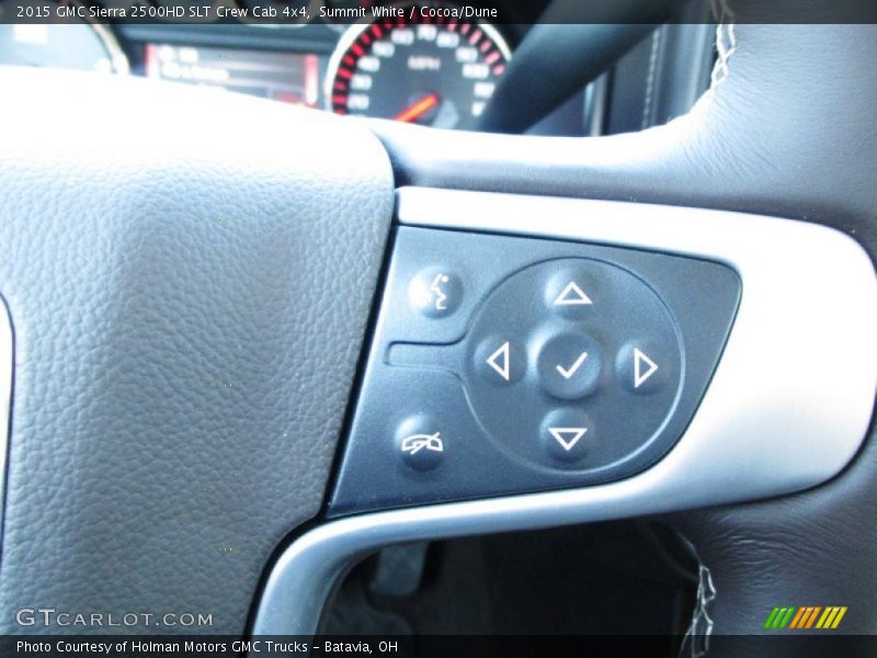 Summit White / Cocoa/Dune 2015 GMC Sierra 2500HD SLT Crew Cab 4x4