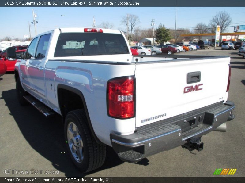 Summit White / Cocoa/Dune 2015 GMC Sierra 2500HD SLT Crew Cab 4x4