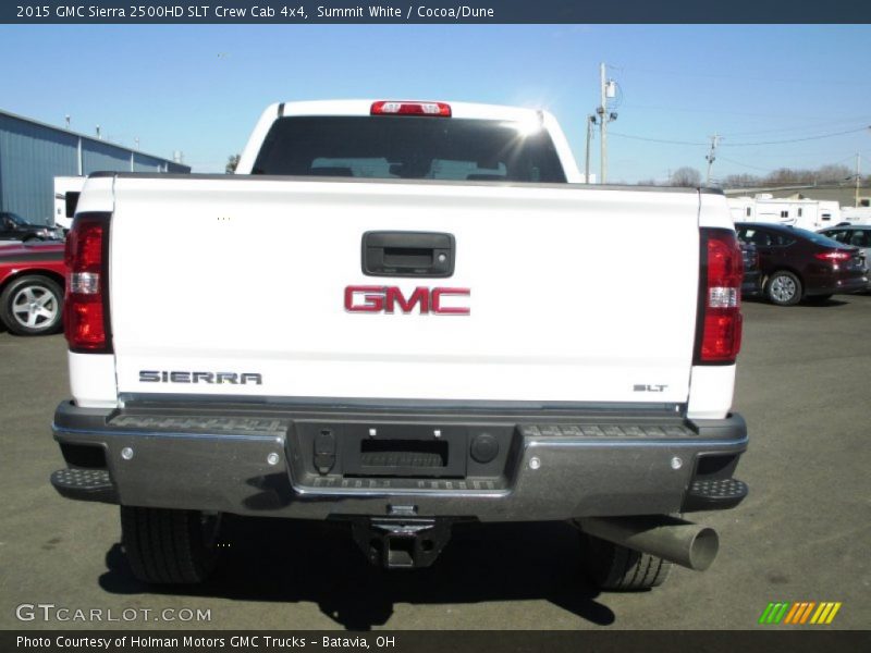 Summit White / Cocoa/Dune 2015 GMC Sierra 2500HD SLT Crew Cab 4x4