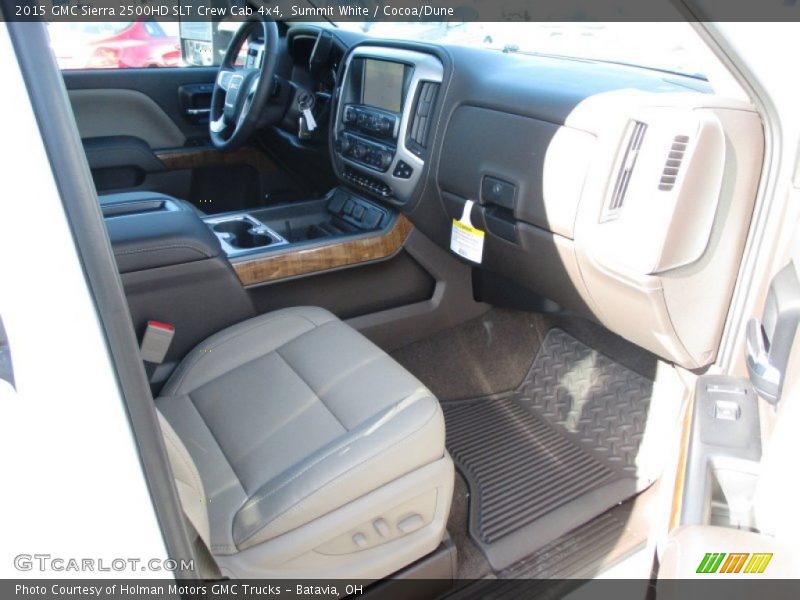 Summit White / Cocoa/Dune 2015 GMC Sierra 2500HD SLT Crew Cab 4x4