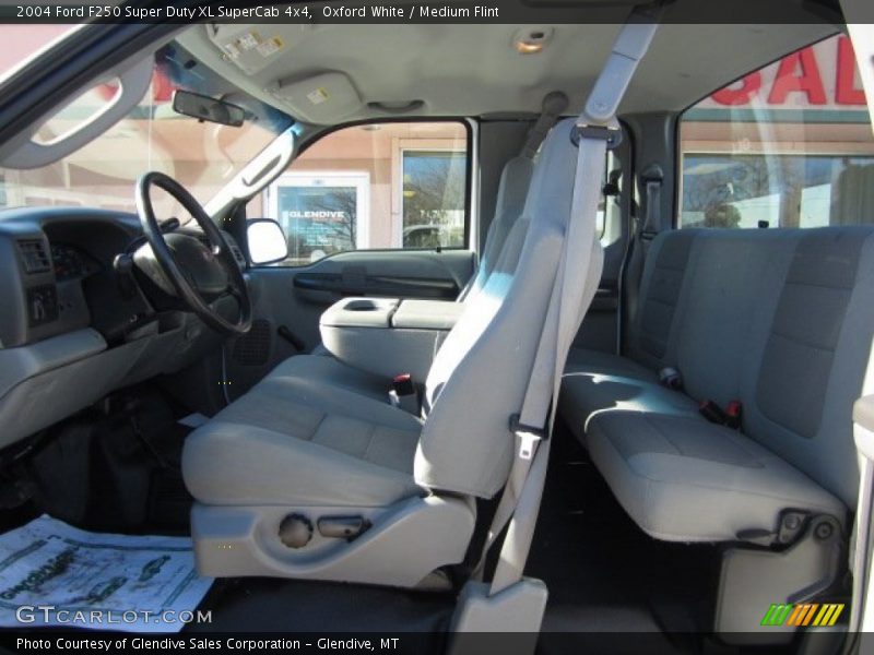 Oxford White / Medium Flint 2004 Ford F250 Super Duty XL SuperCab 4x4