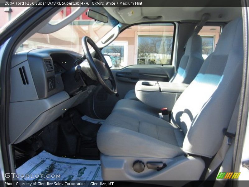 Oxford White / Medium Flint 2004 Ford F250 Super Duty XL SuperCab 4x4