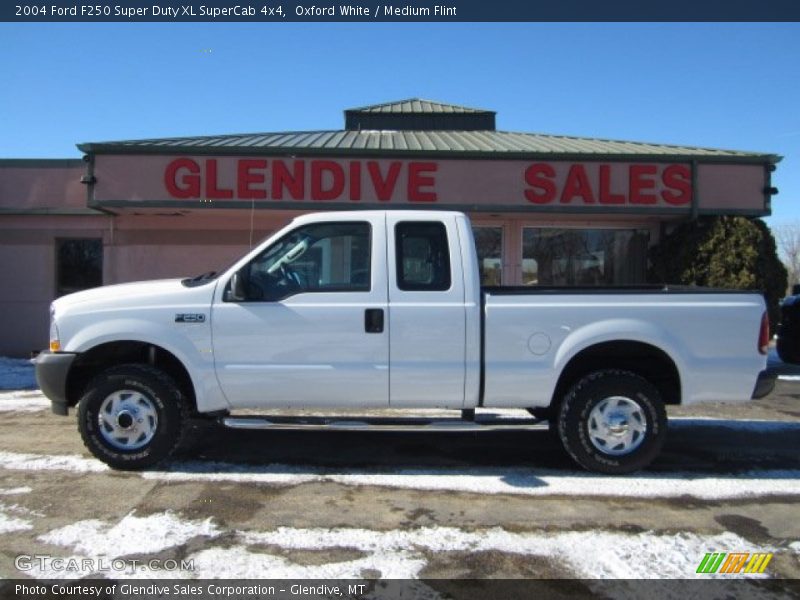 Oxford White / Medium Flint 2004 Ford F250 Super Duty XL SuperCab 4x4