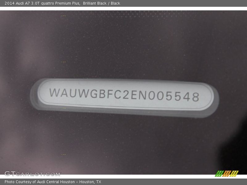 Brilliant Black / Black 2014 Audi A7 3.0T quattro Premium Plus