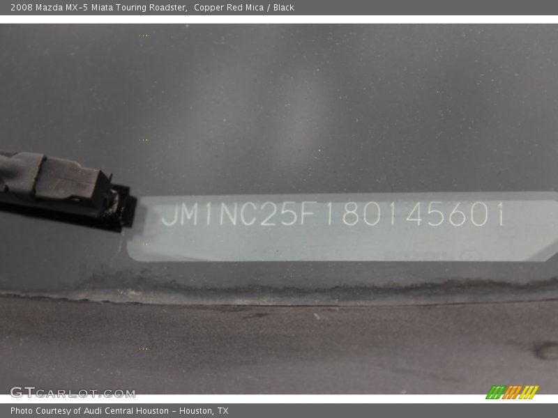 Copper Red Mica / Black 2008 Mazda MX-5 Miata Touring Roadster