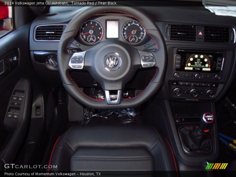 Tornado Red / Titan Black 2014 Volkswagen Jetta GLI Autobahn