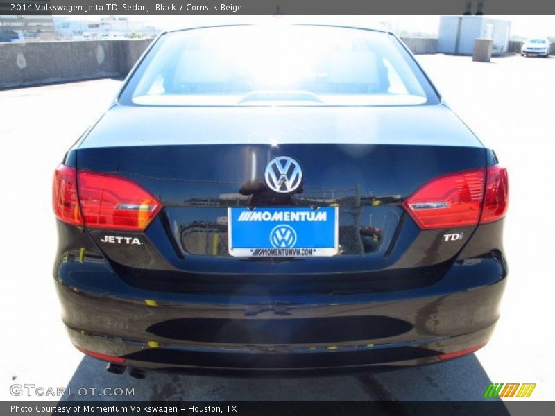 Black / Cornsilk Beige 2014 Volkswagen Jetta TDI Sedan