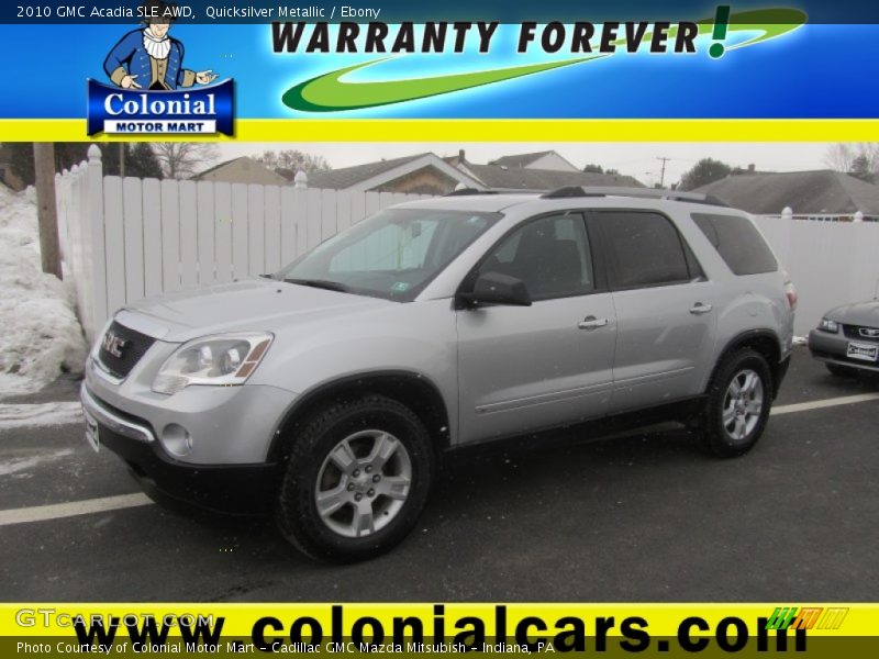 Quicksilver Metallic / Ebony 2010 GMC Acadia SLE AWD