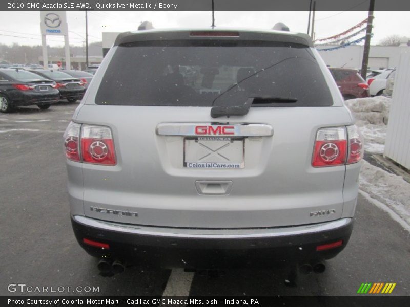 Quicksilver Metallic / Ebony 2010 GMC Acadia SLE AWD