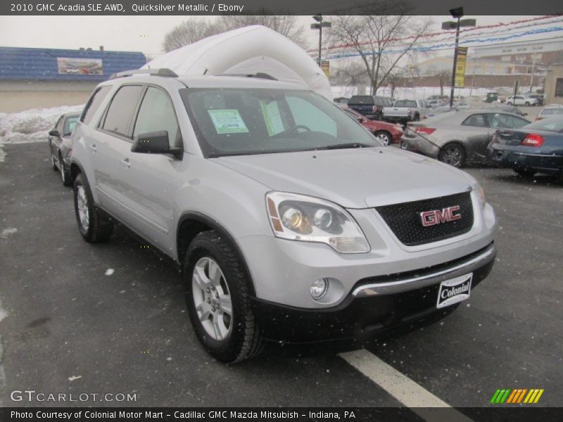 Quicksilver Metallic / Ebony 2010 GMC Acadia SLE AWD