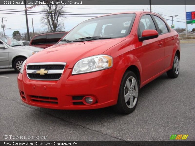 Victory Red / Charcoal 2011 Chevrolet Aveo LT Sedan