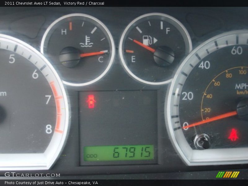 Victory Red / Charcoal 2011 Chevrolet Aveo LT Sedan