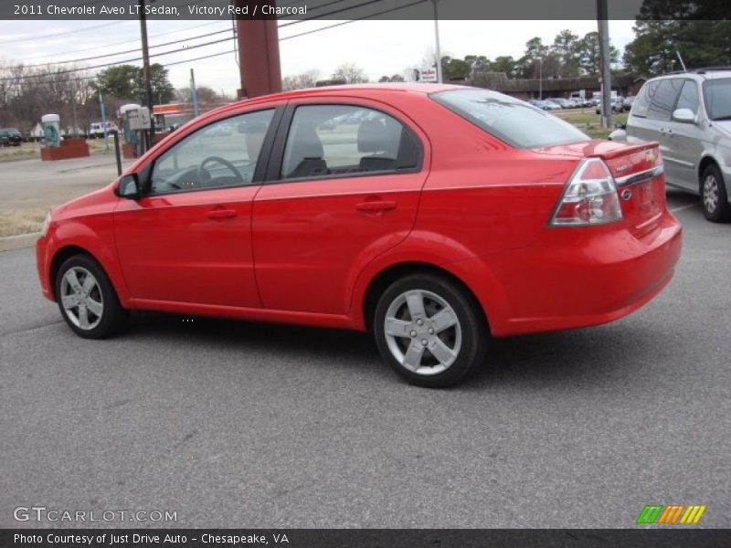 Victory Red / Charcoal 2011 Chevrolet Aveo LT Sedan
