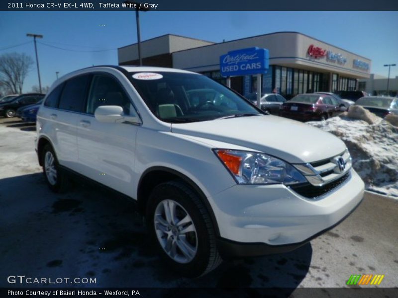 Taffeta White / Gray 2011 Honda CR-V EX-L 4WD