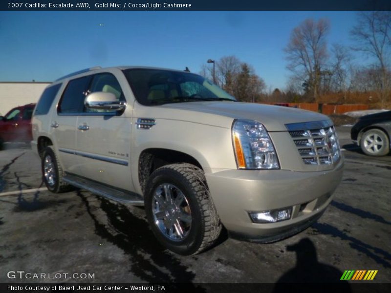 Gold Mist / Cocoa/Light Cashmere 2007 Cadillac Escalade AWD