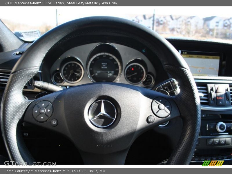 Steel Grey Metallic / Ash Gray 2010 Mercedes-Benz E 550 Sedan