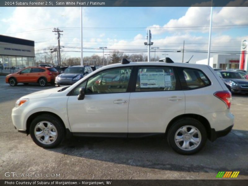Satin White Pearl / Platinum 2014 Subaru Forester 2.5i