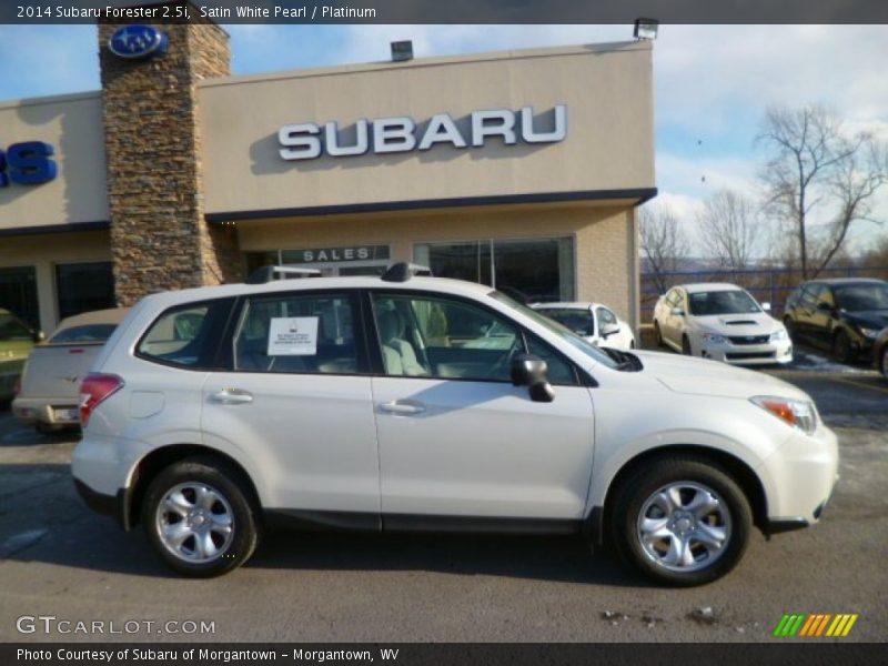 Satin White Pearl / Platinum 2014 Subaru Forester 2.5i