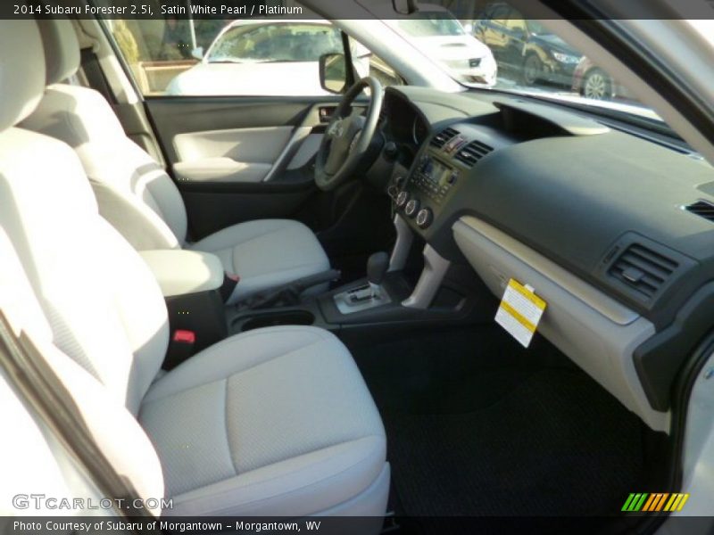 Satin White Pearl / Platinum 2014 Subaru Forester 2.5i