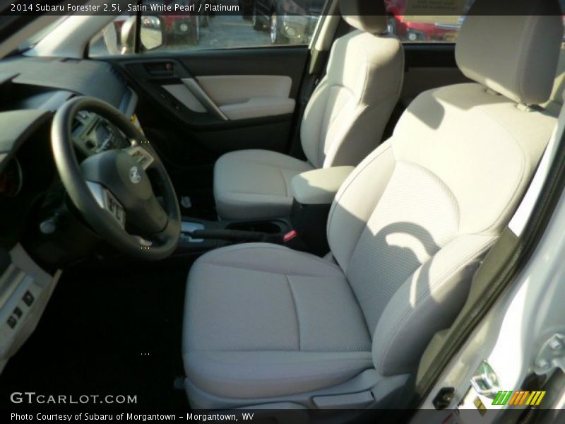 Satin White Pearl / Platinum 2014 Subaru Forester 2.5i