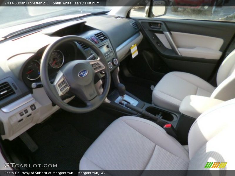 Satin White Pearl / Platinum 2014 Subaru Forester 2.5i