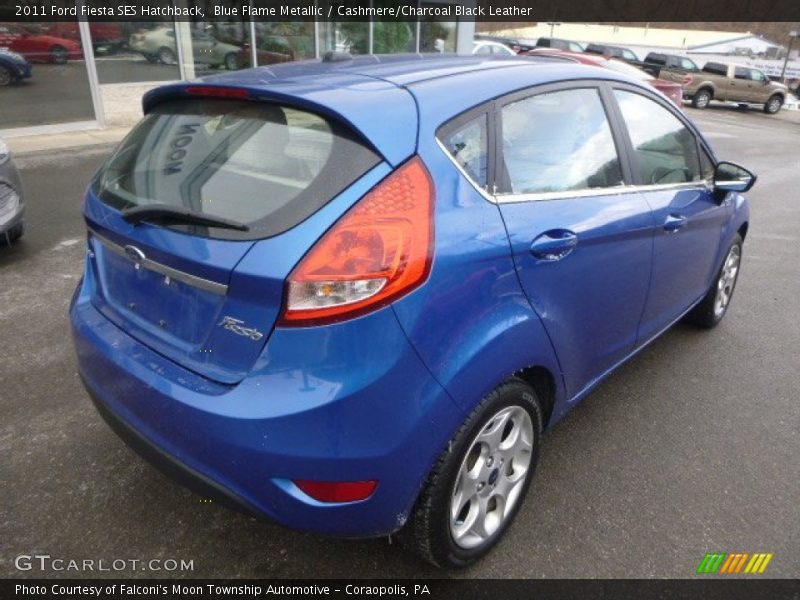 Blue Flame Metallic / Cashmere/Charcoal Black Leather 2011 Ford Fiesta SES Hatchback