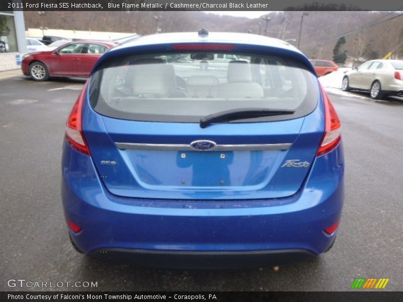 Blue Flame Metallic / Cashmere/Charcoal Black Leather 2011 Ford Fiesta SES Hatchback