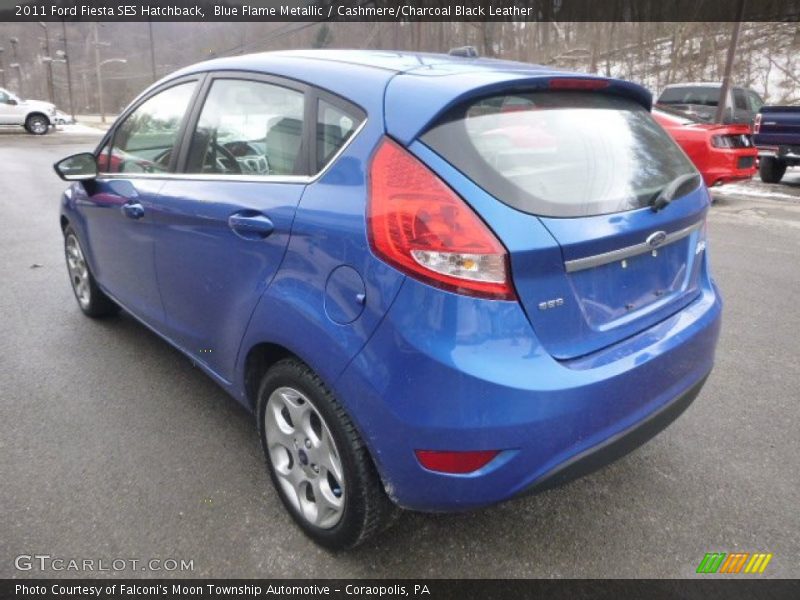 Blue Flame Metallic / Cashmere/Charcoal Black Leather 2011 Ford Fiesta SES Hatchback