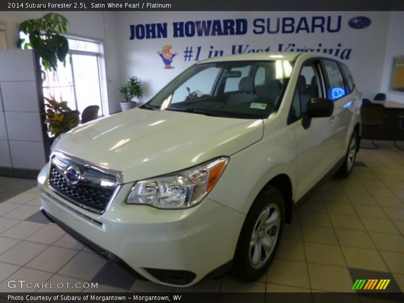 Satin White Pearl / Platinum 2014 Subaru Forester 2.5i