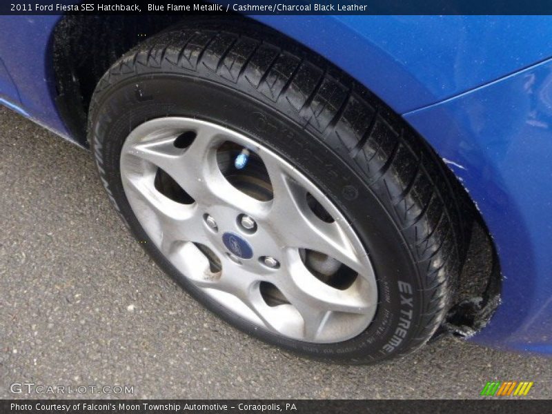 Blue Flame Metallic / Cashmere/Charcoal Black Leather 2011 Ford Fiesta SES Hatchback
