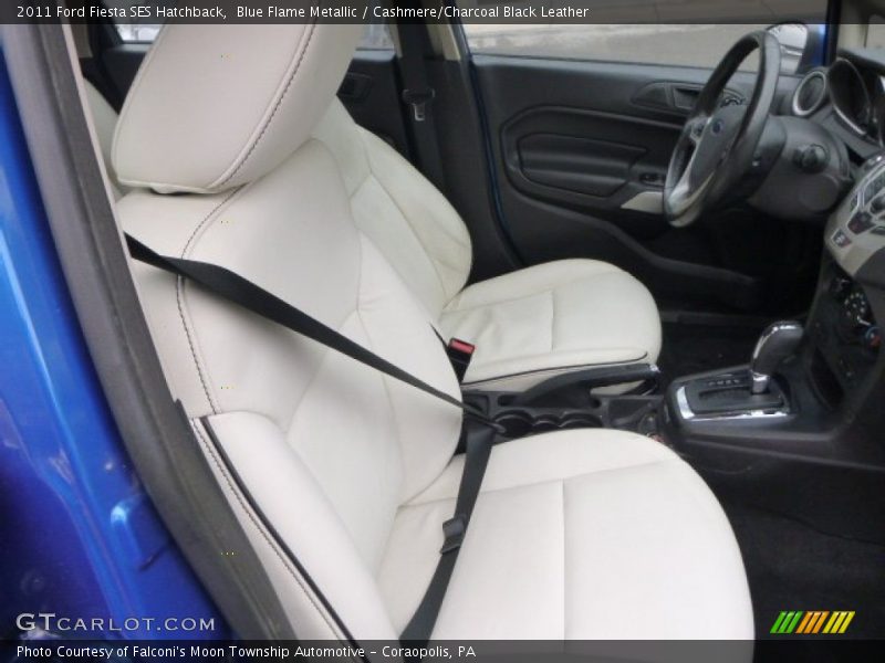 Blue Flame Metallic / Cashmere/Charcoal Black Leather 2011 Ford Fiesta SES Hatchback