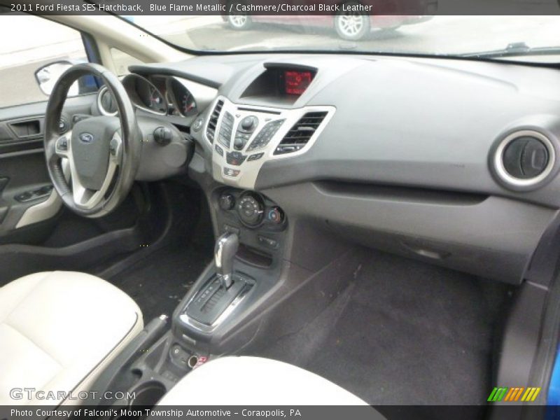 Blue Flame Metallic / Cashmere/Charcoal Black Leather 2011 Ford Fiesta SES Hatchback
