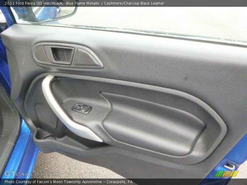 Blue Flame Metallic / Cashmere/Charcoal Black Leather 2011 Ford Fiesta SES Hatchback