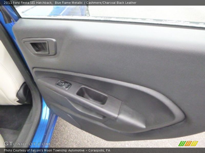 Blue Flame Metallic / Cashmere/Charcoal Black Leather 2011 Ford Fiesta SES Hatchback