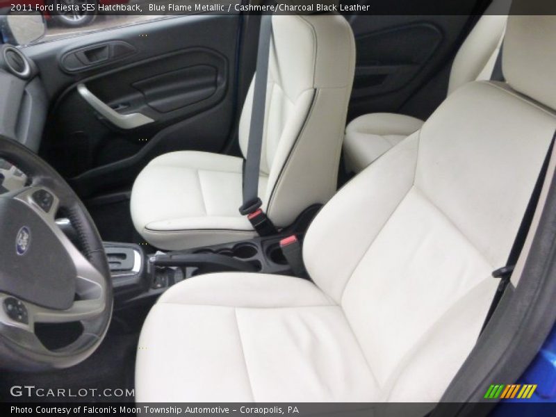 Blue Flame Metallic / Cashmere/Charcoal Black Leather 2011 Ford Fiesta SES Hatchback