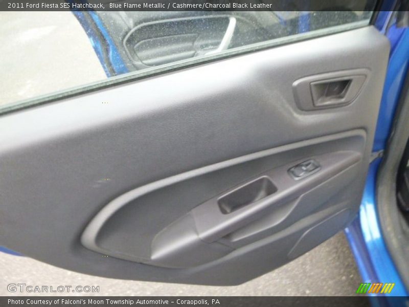 Blue Flame Metallic / Cashmere/Charcoal Black Leather 2011 Ford Fiesta SES Hatchback