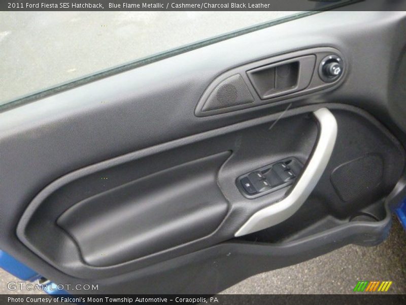 Blue Flame Metallic / Cashmere/Charcoal Black Leather 2011 Ford Fiesta SES Hatchback