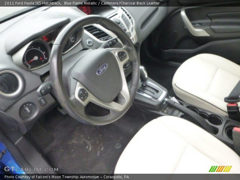 Blue Flame Metallic / Cashmere/Charcoal Black Leather 2011 Ford Fiesta SES Hatchback