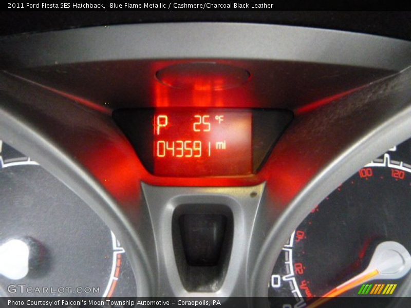 Blue Flame Metallic / Cashmere/Charcoal Black Leather 2011 Ford Fiesta SES Hatchback