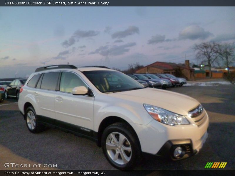 Satin White Pearl / Ivory 2014 Subaru Outback 3.6R Limited